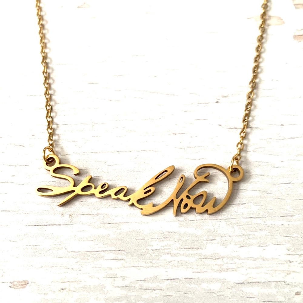 Taylor Swift Speak Now Taylor’s Version Album Merch Drop Gold Necklace NEW
